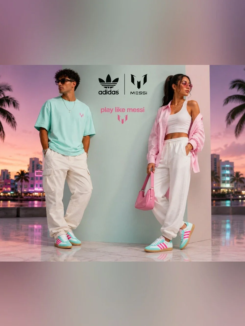 adidas Samba Messi KI8505 Halo Mint Lucid Pink Gum NEW Unisex